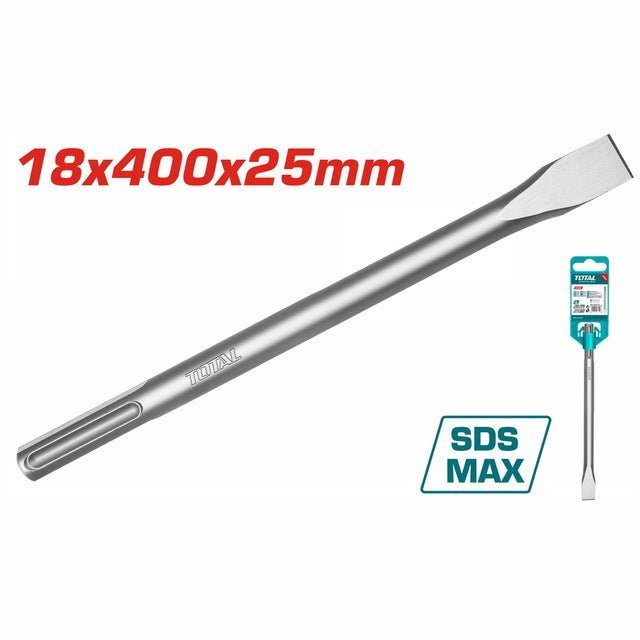 Burin plat SDS max 18x25x400mm TOTAL pour démolition TAC15221821 - SME IMPORT