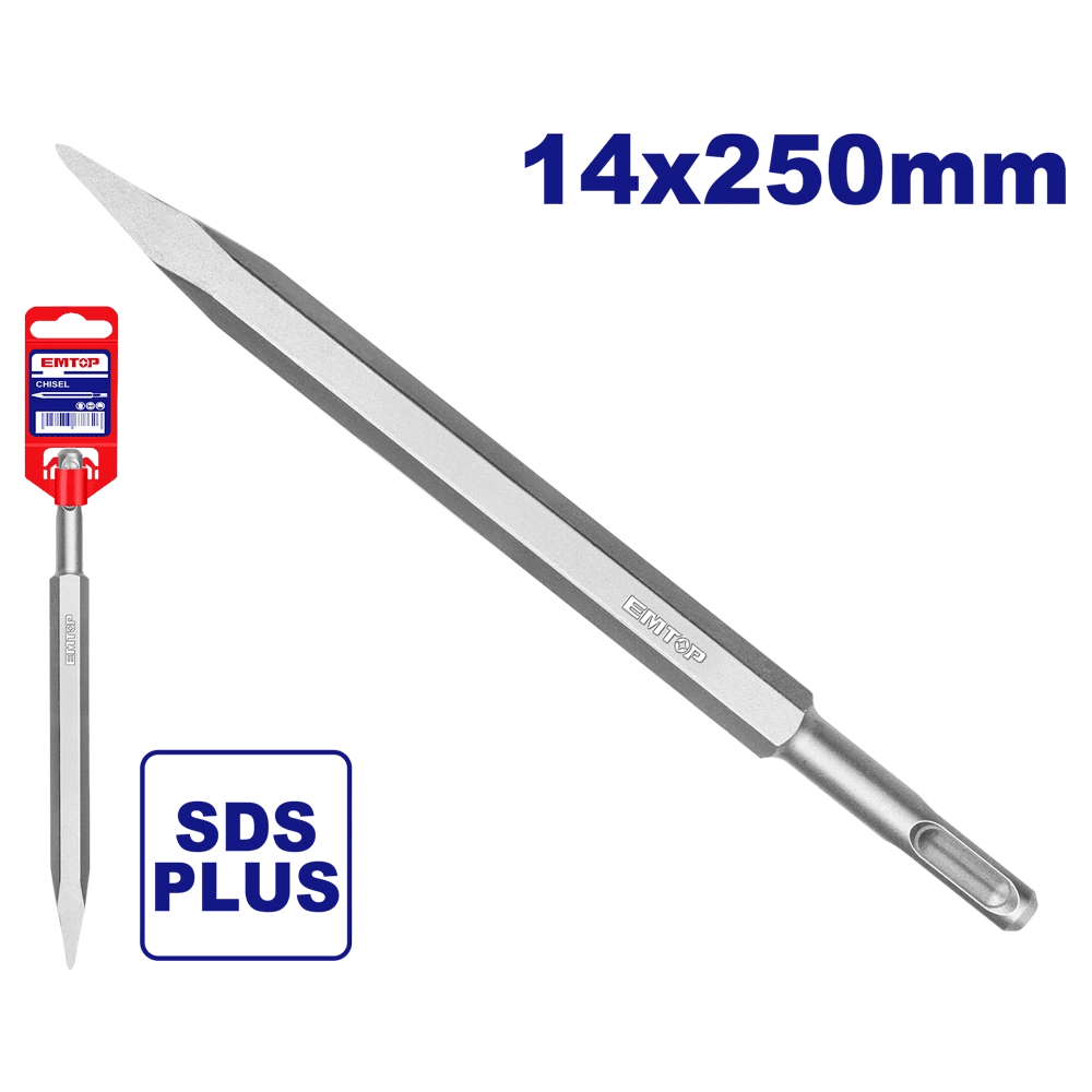 Burin pointu SDS plus 14X250 EMTOP ECHS112501 - SME IMPORT