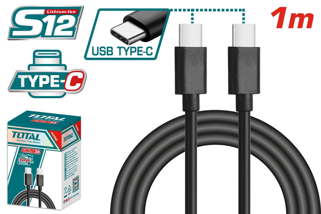 Câble USB Type C 1m TOTAL Charge Rapide 3A 5V TIUCC02 - SME IMPORT