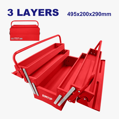Caisse à outils métal 495X200X290 EMTOP ETBXS0201 - SME IMPORT