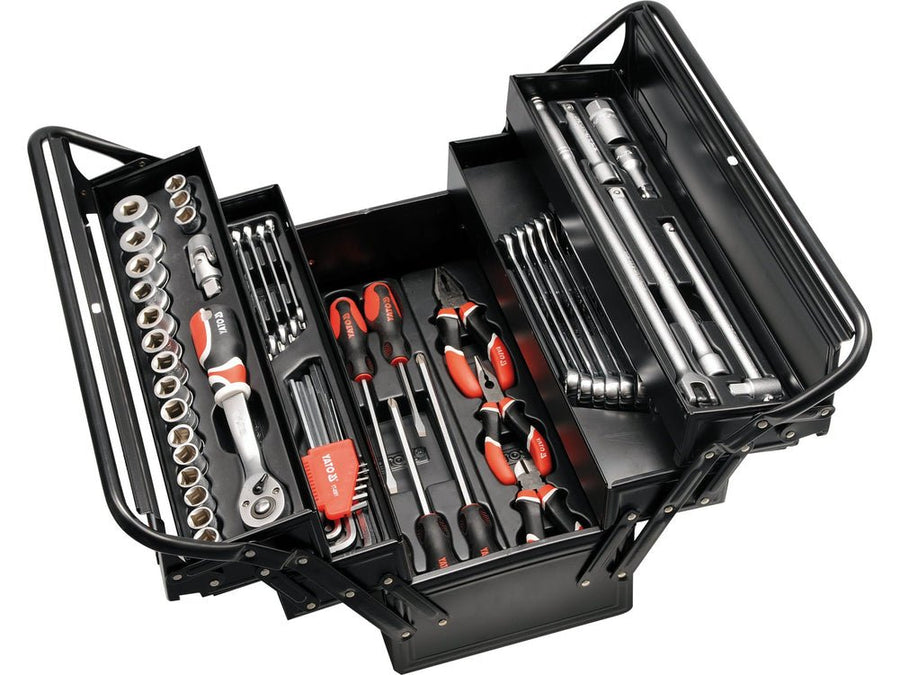 CAISSE A OUTILS METAL 5 CASES 62PCS — YATO YT-3895 - SME IMPORT