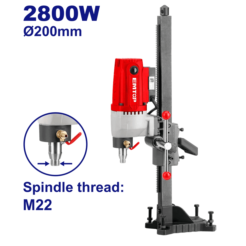 Carotteuse á beton 200MM EMTOP EDDM280020 - SME IMPORT