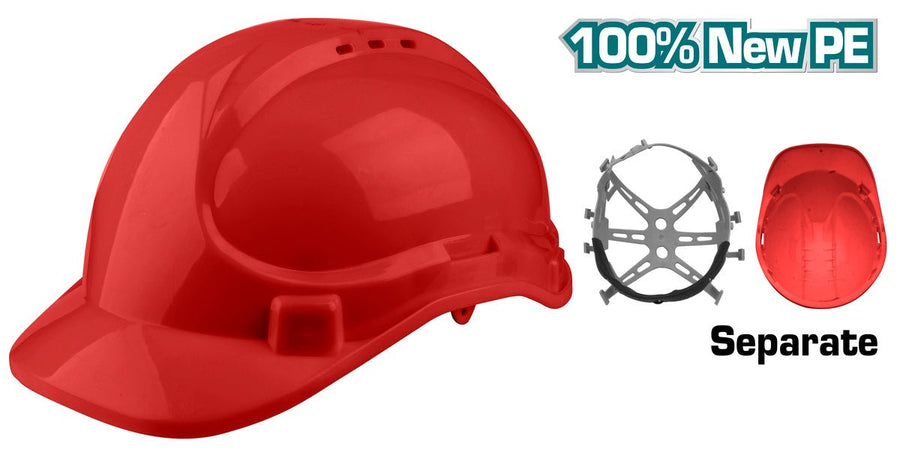Casque de protection rouge TOTAL TSP2611 casque de sécurité industriel - SME IMPORT