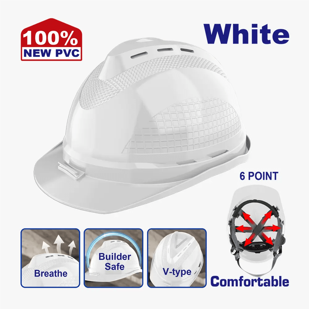 Casque de sécurité blanc EMTOP ESHT0802 - SME IMPORT