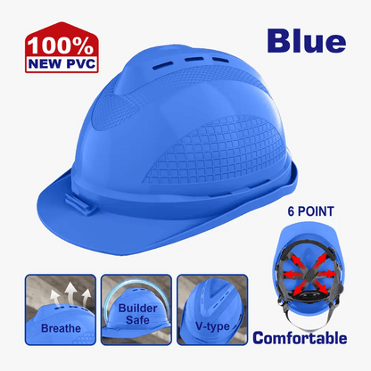 Casque de sécurité bleu EMTOP ESHT0803 - SME IMPORT
