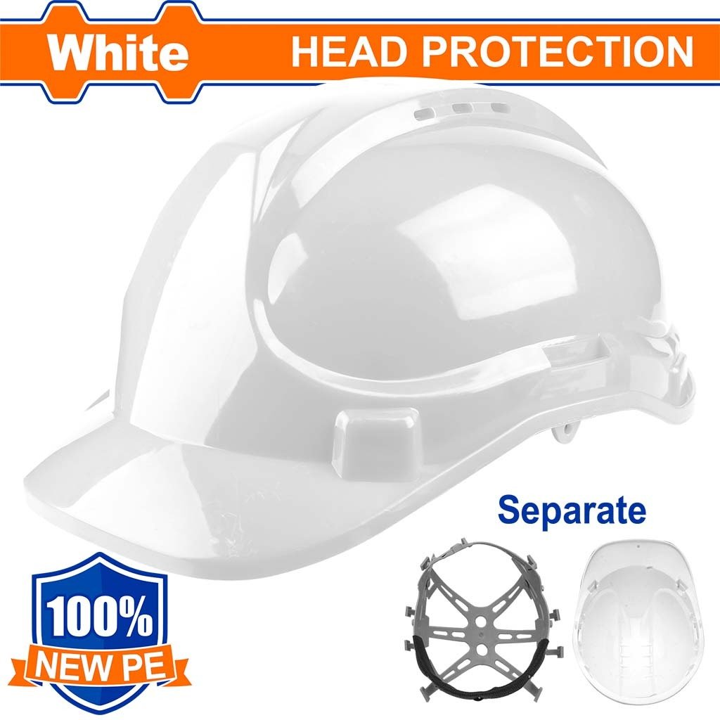 Casque protection blanc WADFOW WSH1303 - SME IMPORT