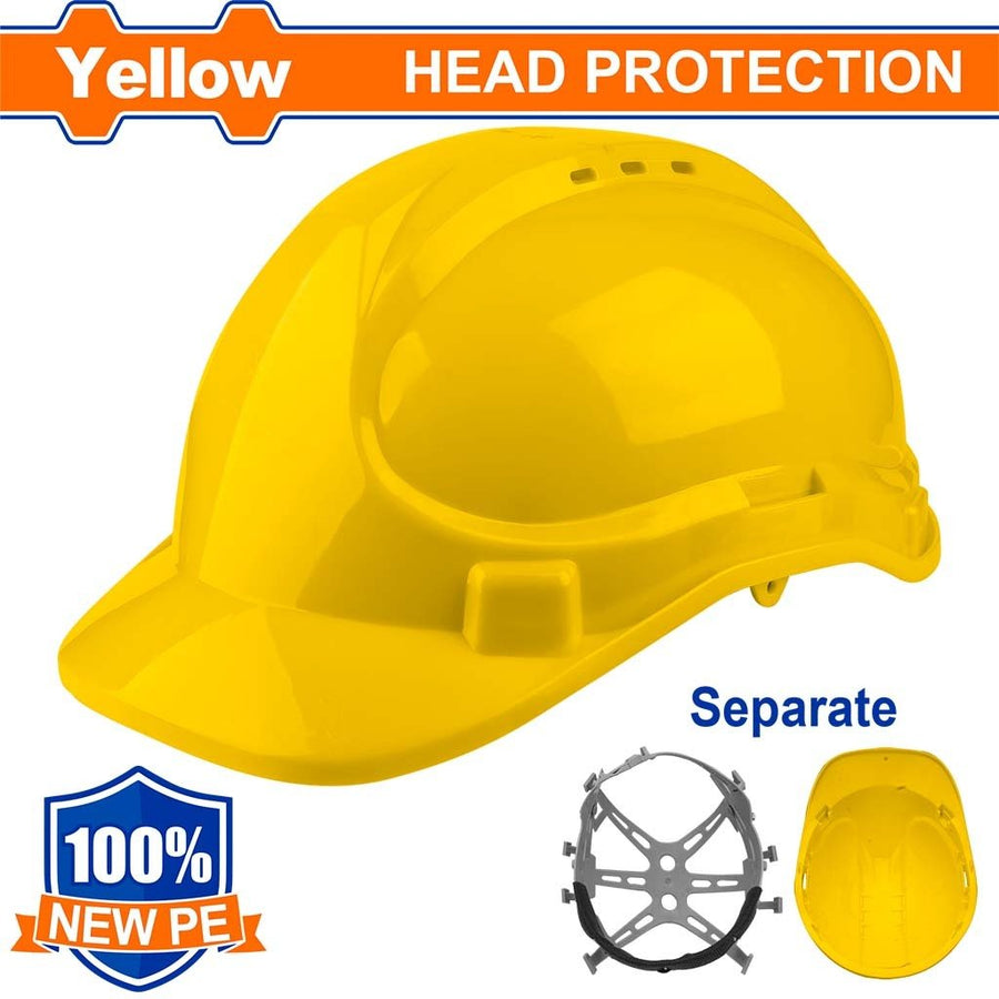 Casque protection jaune WADFOW WSH1302 - SME IMPORT