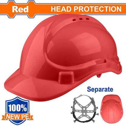 Casque protection rouge WADFOW WSH1304 - SME IMPORT