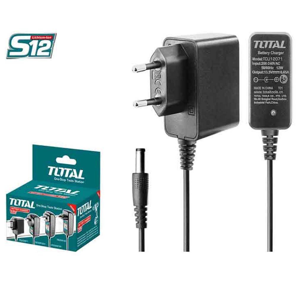 Chargeur batterie 12V TOTAL TCLI12071 pour batteries S12 lithium ion - SME IMPORT