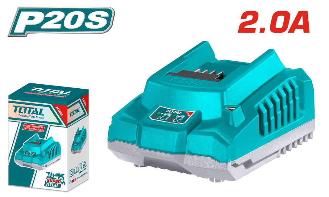 Chargeur Batterie 20V 2A – TOTAL TUNISIA Rapide – TFCLI2001 - SME IMPORT
