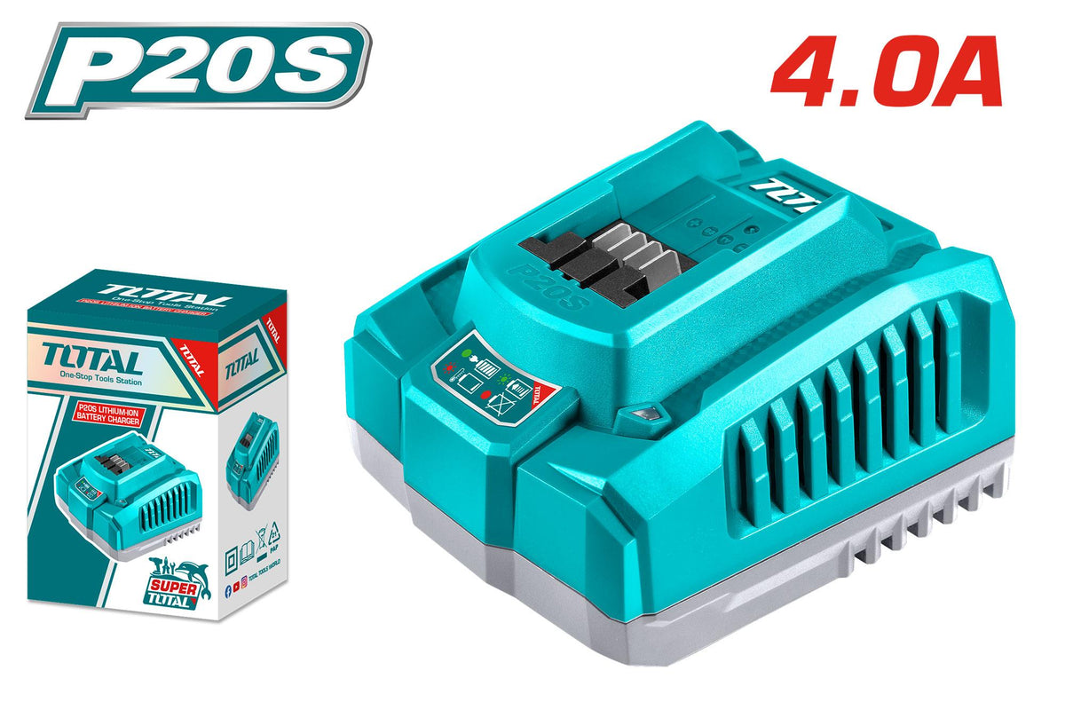 Chargeur Batterie 21V 4A Recharge Rapide TOTAL P20S TFCLI20411 - SME IMPORT