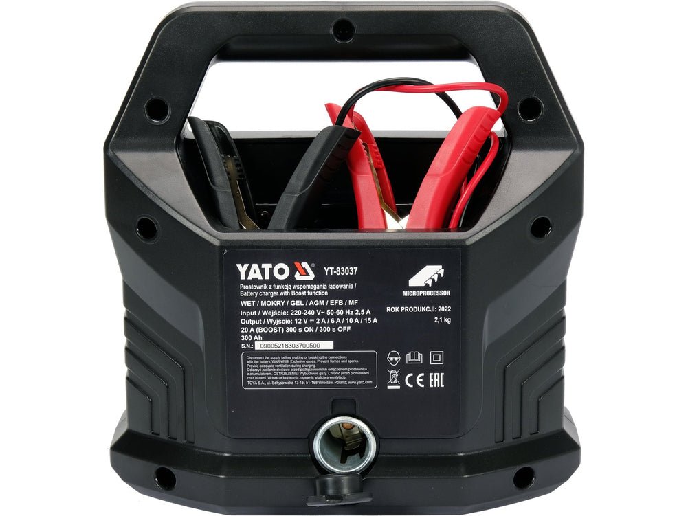 CHARGEUR BATTERIE ELECTRONIQUE DIGITAL 12V 300A — YATO YT-83037 - SME IMPORT