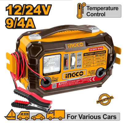 Chargeur Batterie INGCO 12V/24V 9A/4A ING-CB1601 - SME IMPORT