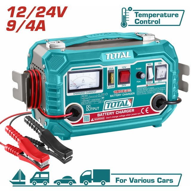 Chargeur de batterie 12V/24V puissant TOTAL TBC1601 - SME IMPORT