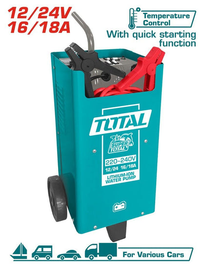 Chargeur Démarreur 12V 24V- TOTAL TUNISIA Démarrage-TBC2201 - SME IMPORT