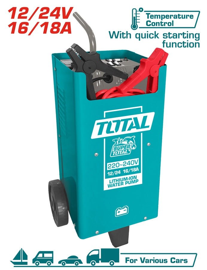 Chargeur Démarreur 12V 24V- TOTAL TUNISIA Démarrage-TBC2201 - SME IMPORT