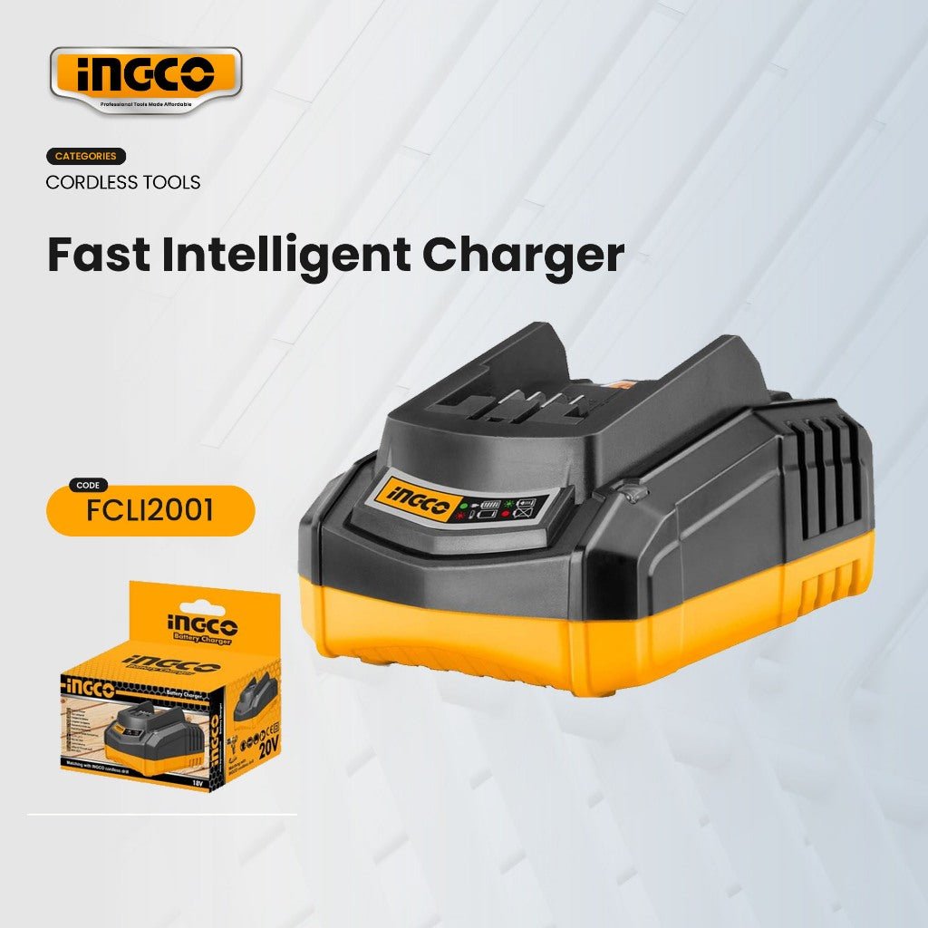 Chargeur INGCO FCLI2001 – 20 V, 2 A - SME IMPORT