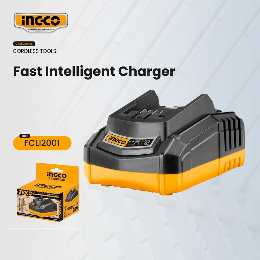 Chargeur INGCO FCLI2001 – 20 V, 2 A - SME IMPORT