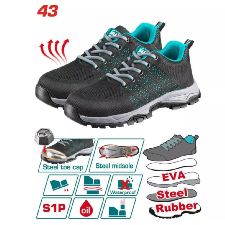 Chaussures de sécurité S1 pièces – pointure – TOTAL TSP206S1P.43 - SME IMPORT