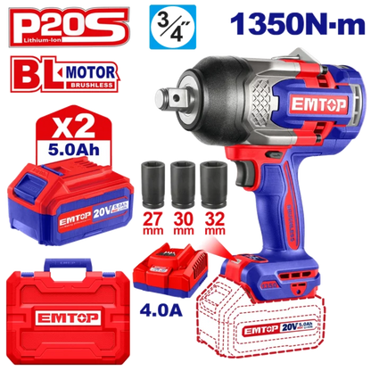 Clé à choc 20V 3/4″ 1350 nm 2B embase ECIWL20135 - SME IMPORT