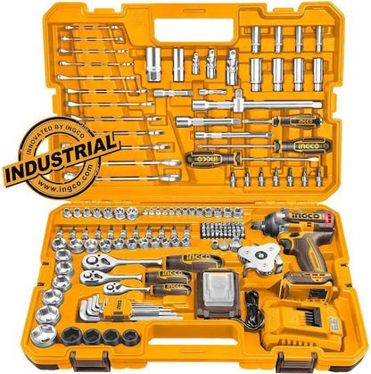 Clé à chocs INGCO 20 V 500 Nm + Kit d’outils 152 pièces – HKTHP31521 - SME IMPORT