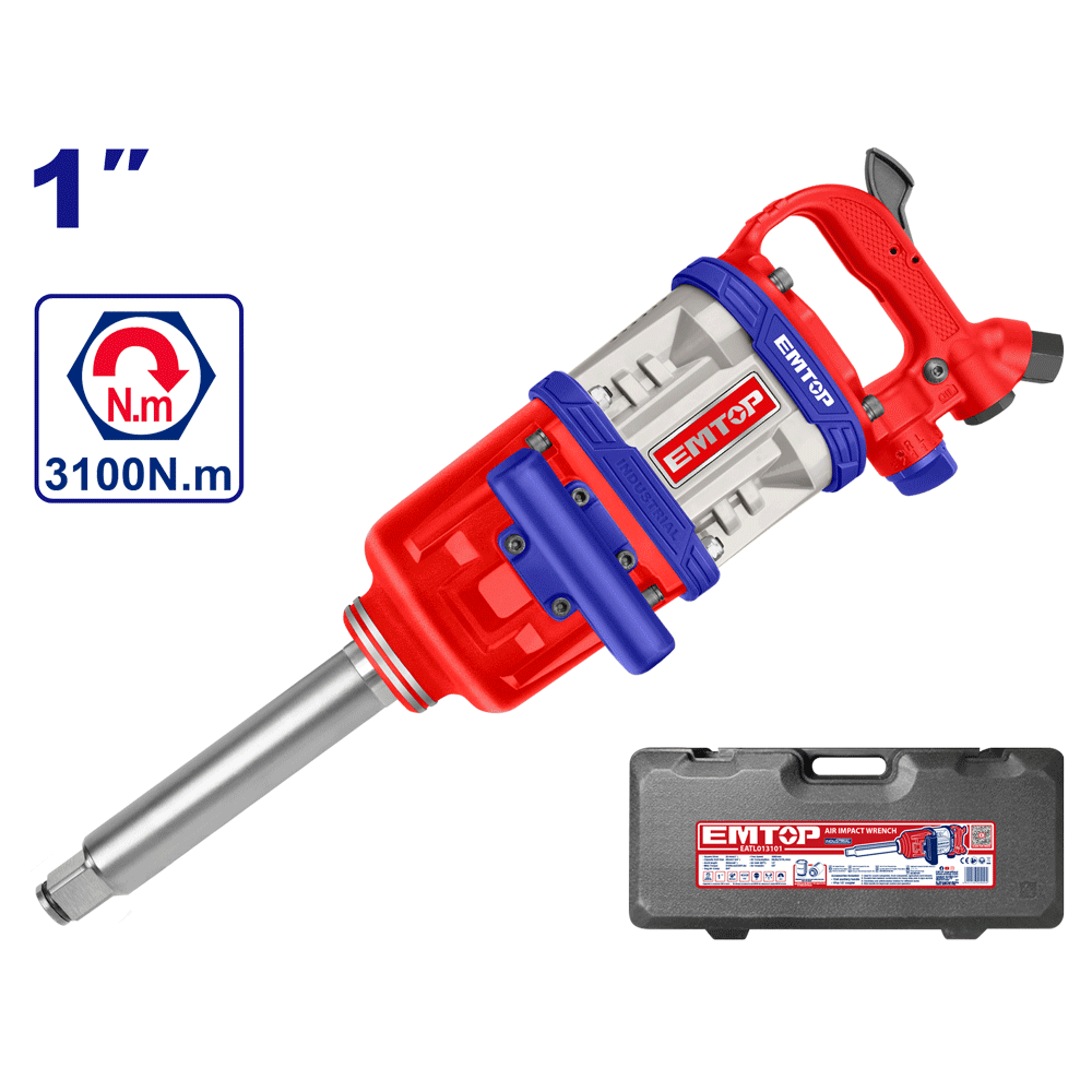 Clé à chocs pneumatique 1″ 3100NM EMTOP EATL013101 - SME IMPORT