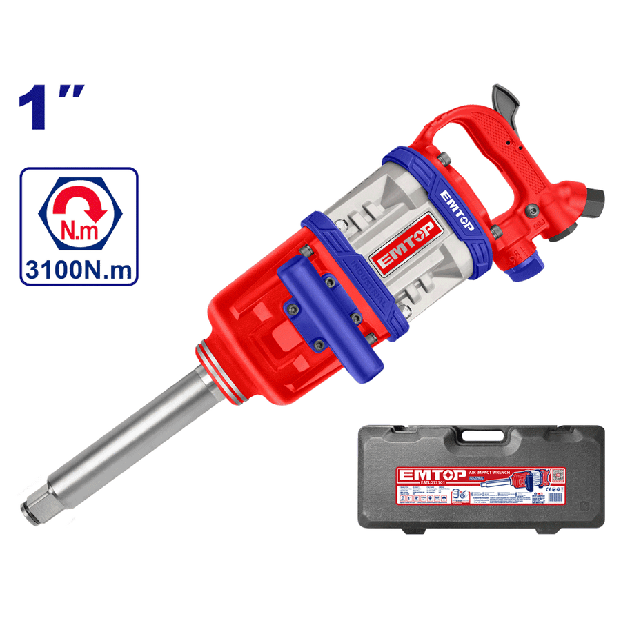 Clé à chocs pneumatique 1″ 3100NM EMTOP EATL013101 - SME IMPORT