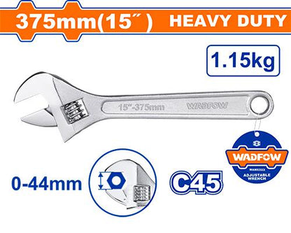 Cle a molette chrome 15" WADFOW WAW1115 - SME IMPORT
