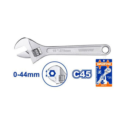 Cle a molette chrome 15" WADFOW WAW1115 - SME IMPORT