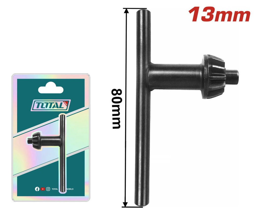 Clé de mandrin 13 mm acier trempé 80 mm puissance et fiabilité TOTAL TAC470131 - SME IMPORT