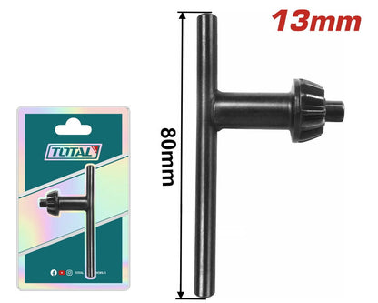 Clé de mandrin 13 mm acier trempé 80 mm puissance et fiabilité TOTAL TAC470131 - SME IMPORT