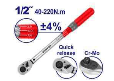 Clé dynamometrique prereglee – EMTOP EPTW1220N9 - SME IMPORT