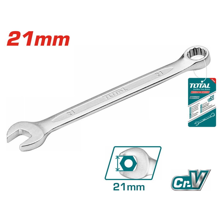 Clé mixte 21 mm acier chrome vanadium résistance TCSPA211 - SME IMPORT