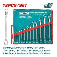 Clés polygones 12 pièces vanadium TOTAL tunisie THT1024121 - SME IMPORT