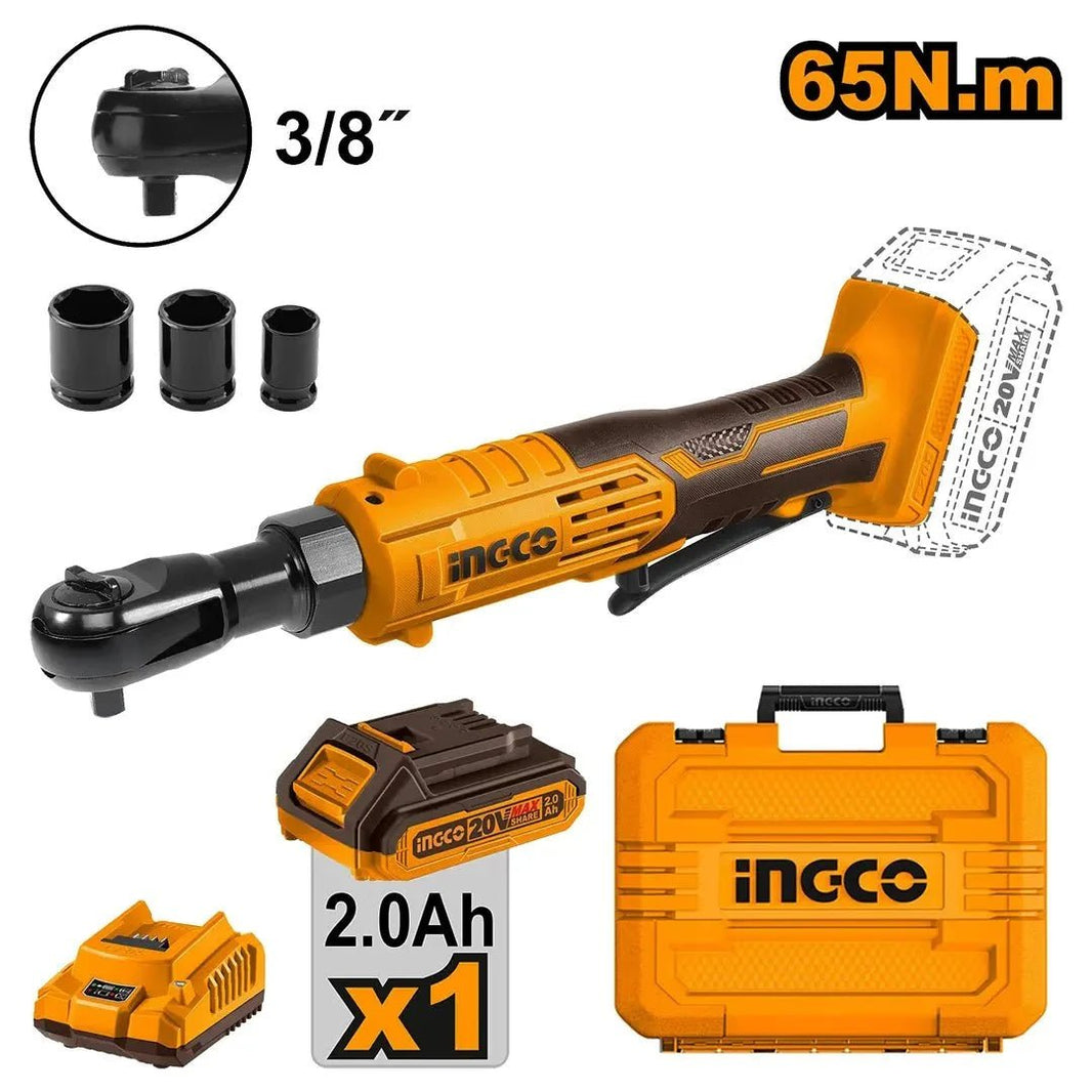 Cliquet Électrique Sans Fil Brushless INGCO CDRLI2065292 – 20V | 65 Nm - SME IMPORT