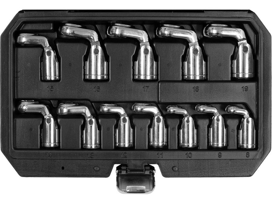COFFRET 12 CLE ARTICULE OUVERT 3/8" pour tous les capteurs avec fils ectrique — YATO YT-38550 - SME IMPORT