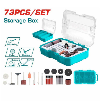 Coffret accessoires 73 pièces TOTAL minioutils rotatifs TAKMG7072 - SME IMPORT