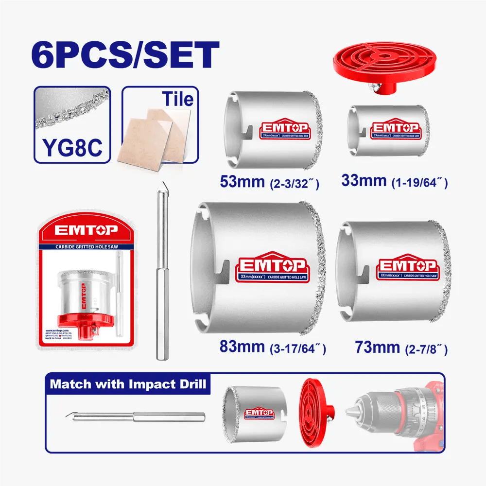 Coffret scie a cloche 33-73 EMTOP EHSW2062 - SME IMPORT