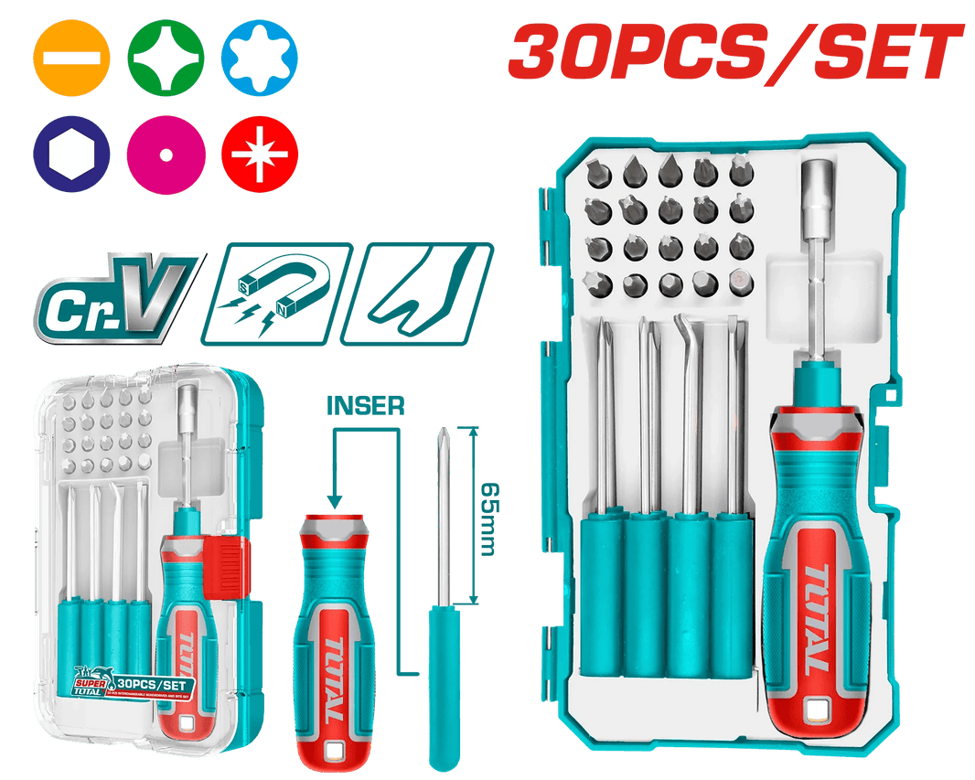 Coffret tournevis JX30– TOTAL Ergonomie–TACSD30306 - SME IMPORT