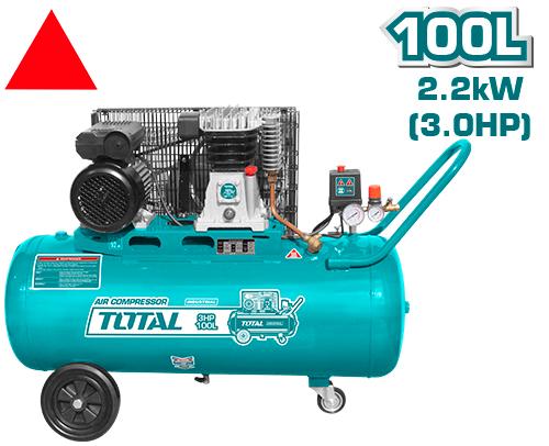 Compresseur 100L 220V 3CV – TOTAL TUNISIA Brico – TC1301006E - SME IMPORT