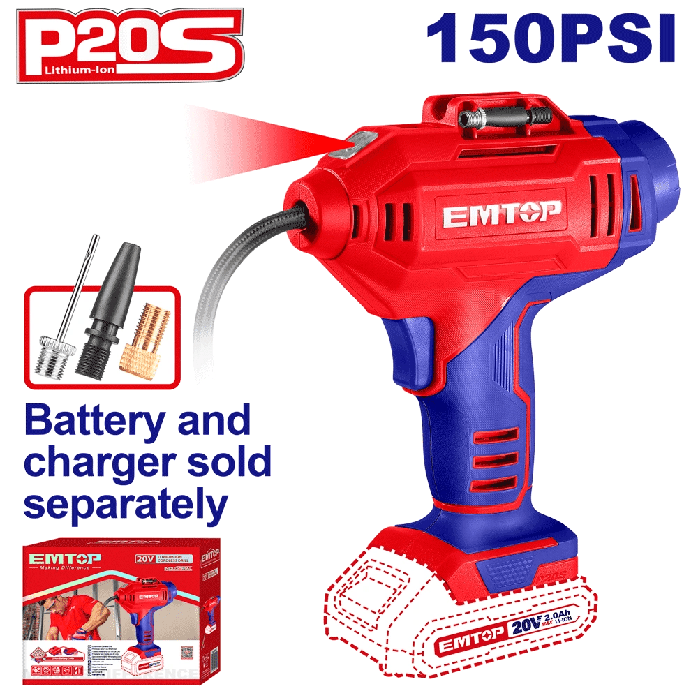 Compresseur portatif 10B sans bat EMTOP ELAC2018 - SME IMPORT