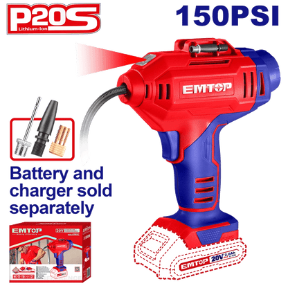 Compresseur portatif 10B sans bat EMTOP ELAC2018 - SME IMPORT