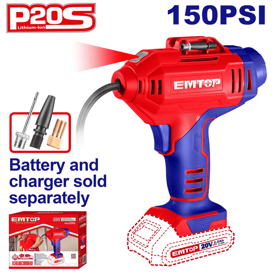 Compresseur portatif 10B sans bat EMTOP ELAC2018 - SME IMPORT