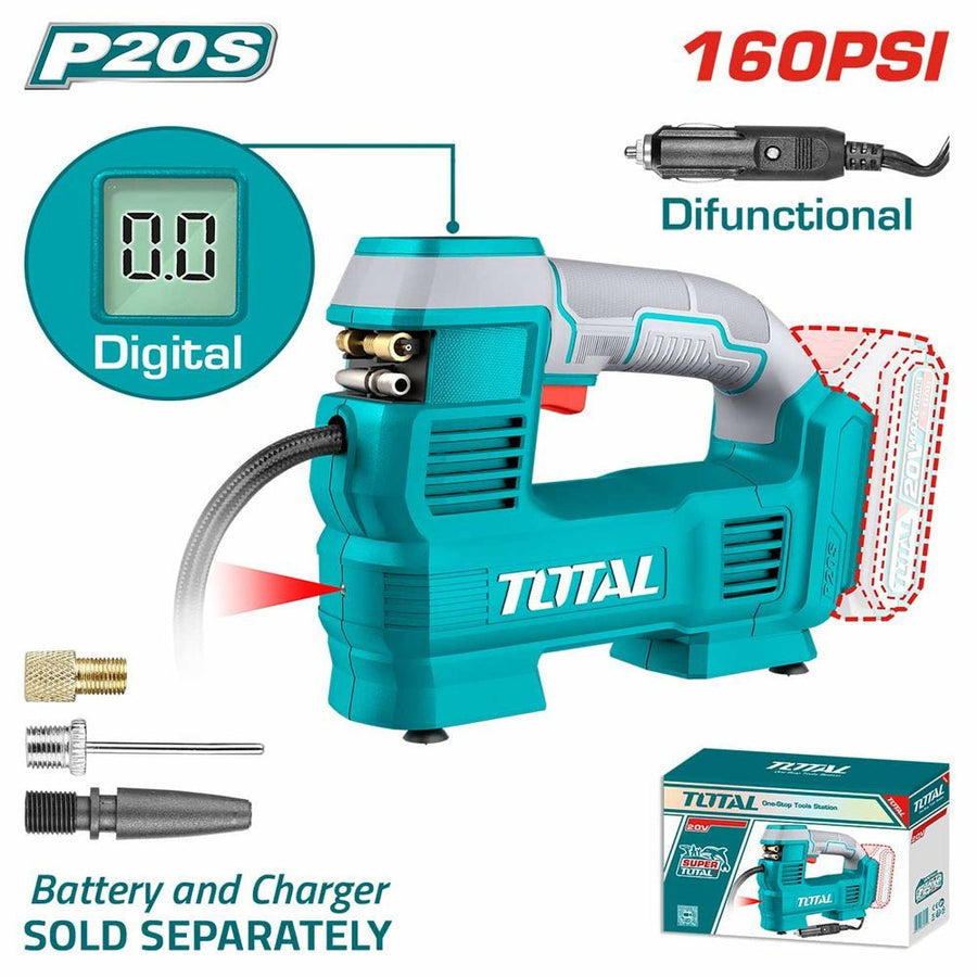 Compresseur portatif 11Bar20V util - TOTAL TACLI2012 - SME IMPORT