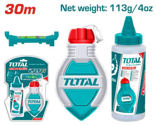 Cordeau Tracer TOTAL 30 m Traçage Précis Professionnel THT661301 - SME IMPORT