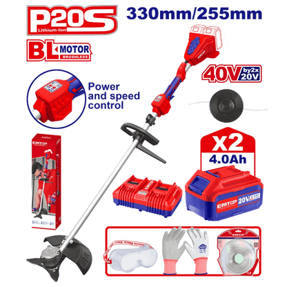Coupe bordures-herbe brush 40V+AC EMTOP ELMR200285 - SME IMPORT