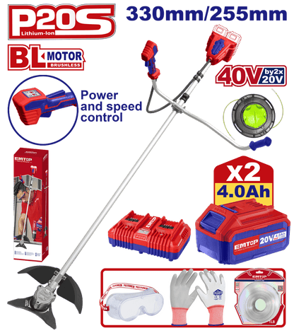 Coupe bordures-herbe brush 40V+AC EMTOP ELMR202523 - SME IMPORT