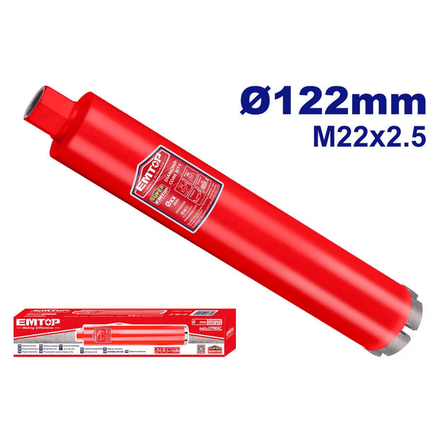 Couronne diamant ø 122 EMTOP EDHC145122 - SME IMPORT
