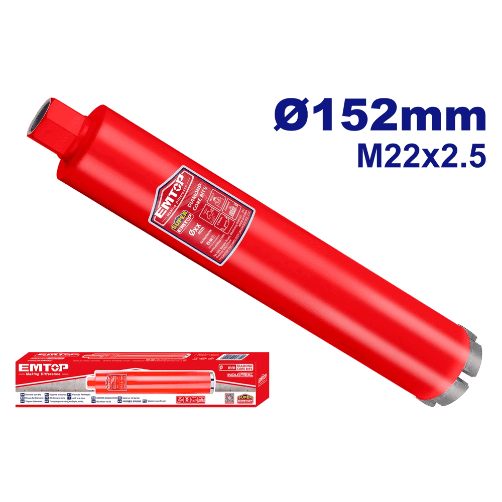 Couronne diamant ø 152 EMTOP EDHC145152 - SME IMPORT