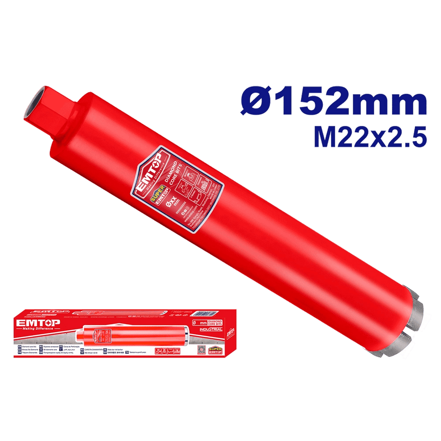 Couronne diamant ø 152 EMTOP EDHC145152 - SME IMPORT